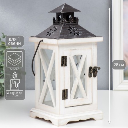 Summary of the tree on 1 candle "Lantern with shutters" Bezh 28x12.5x12.5 cm
