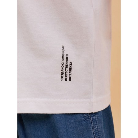 Children's T -shirt, height 134 cm, white color-4