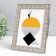 Photo frame plastic 13x18 cm "Marble Bezh" double silver stroke 21.2x16.2 cm