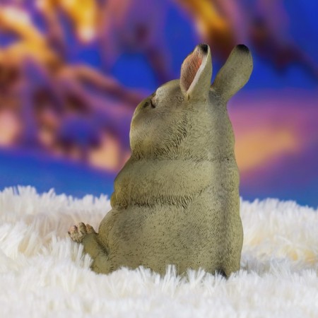 Garden figure "Bunny-Laudon Small" gray, 9x11x16cm-6
