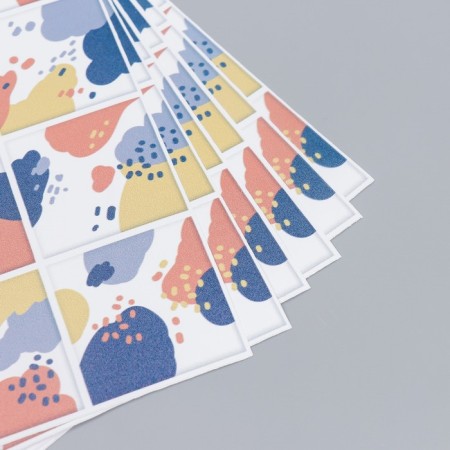 Stick on tile "Color spots" set 6 pcs 20x20 cm-1