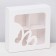 Box for 4 sweets cutting down, "butterflies", white 12.5 x 12.5 x 3.5 cm