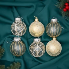 Set of balls plastic D-6 cm, 6 pcs 