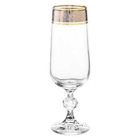 Set of glasses for champagne STERNA, decor "Panto Platinum, Gold Gather", 180 cm x 6 pcs.