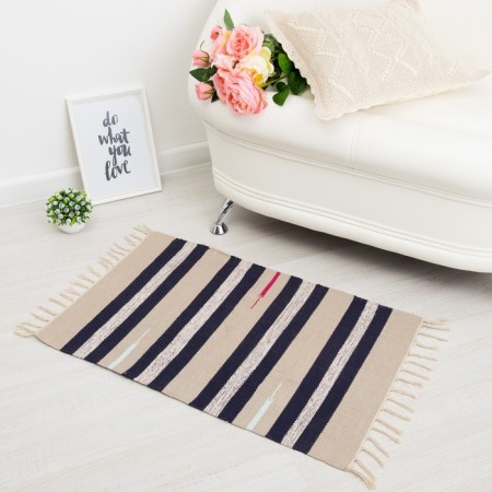Stirip carpet, type1, size 50x80 cm (± 3 cm), cotton, color mix-10