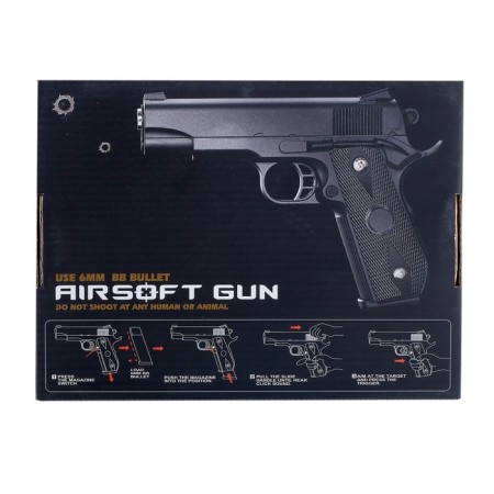 Pneumatic children's “Defense” pistol, metallic-3