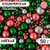 Confectionery Sprinking "Shine": pink, emerald, silver, 50 g