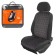 Kittle Kittle Kitchers for the Front seats universal Airline "Alcantara", 2 items, Black Color