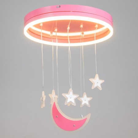 Lunar Light Chandelier LED 58W pink 50x50x60 cm Bayerlux