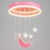 Lunar Light Chandelier LED 58W pink 50x50x60 cm Bayerlux