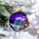 Christmas tree toy ball "Santa Claus with a lantern", 80 mm, glass, manual painting