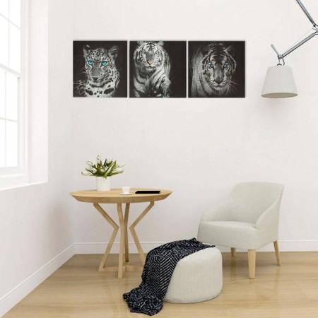 Modular painting on the subframe "cats" 3 pcs.-28*28cm; 28x84cm-1