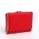 Women's wallet on the button, red color