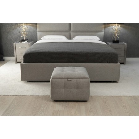 Alero square Puf with PM, 450 × 450 × 390 mm, premium martial, smoky quartz color-2