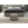 Alero square Puf with PM, 450 × 450 × 390 mm, premium martial, smoky quartz color