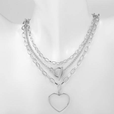 Assorted Pendant Cupid, Silver Color, 45cm-9