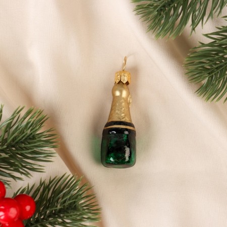 Christmas tree decoration "Champagne", mini series "Sun", in gift packaging, H-6-1