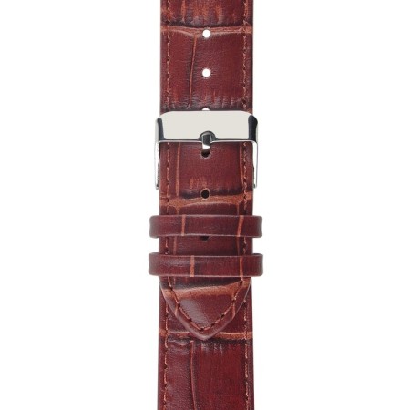 Watch strap, male, 20 mm, harness 75 mm, larynx 115 mm, genuine leather, dark brown-3