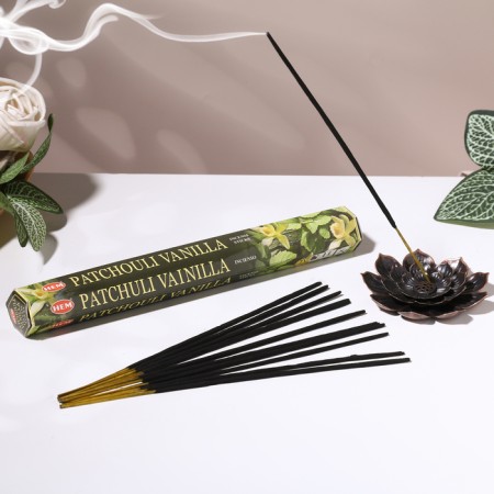 Incense hem "Patchouli vanilla hexa patchouli vanil", 20 sticks in packaging, hexagon