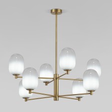 Ceiling Lamp EUROSVET LOONA 60161/8, G9, 8x40W, 800x800x770 mm, brass color