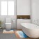 A set of bathroom rugs Ethel "Waves" 2 pcs, 80x50 cm, 50x40 cm, velor