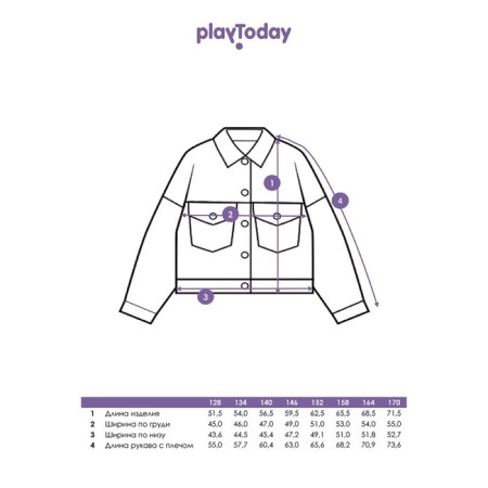 Куртка джинсовая для девочки PlayToday, рост 140 см-9
