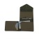 Cartholder, genuine leather, olive 10x8.5x1.5 cm