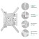 Bracket Onkron M4, for TV, inclined-horned, 32 "-65", 55-500 mm from the wall, white