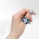 Ring "Muranian glass" crosses, color mix