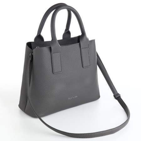 Women's bag with lightning, textura, average size, color gray-3