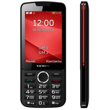 Cell phone Texet TM-308 Black Red-1
