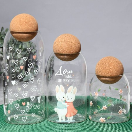 Bank for storage "Flowers", 500 ml-4