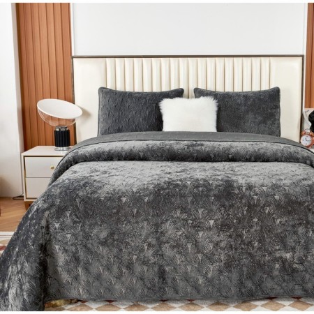 Cover with pillowcases Sofi de Marko "Rosalin", size 240x260 cm, 50x70 cm - 2 pcs, color Stone-2