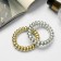 Hair elastic band "spring" matte overflow, D-5.5 cm, mix