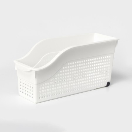 Container for storage Economic "Loft", 3 l, 35.5 × 13 × 17 cm, on wheels, white color