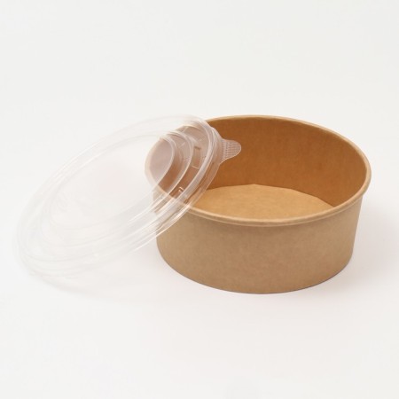 Craft salad bowl, with a plastic lid, 1100 ml-1