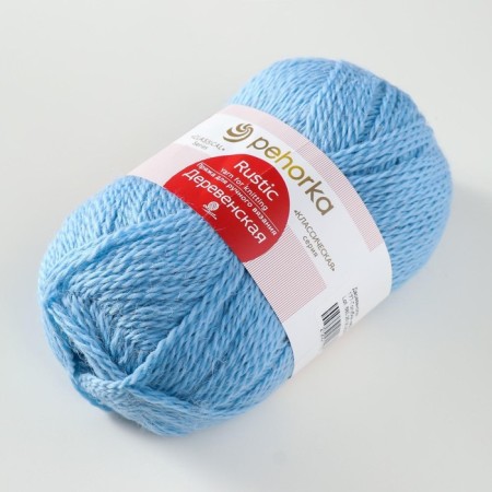 Yarn "village" 100% half-carbonated wool 250m/100g (177-blue sky)-1