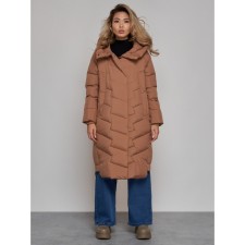 Coat insulated winter female, size 44, brown color