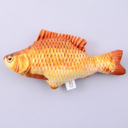 A toy for cats with mint "carp" from textiles, 20 cm-4