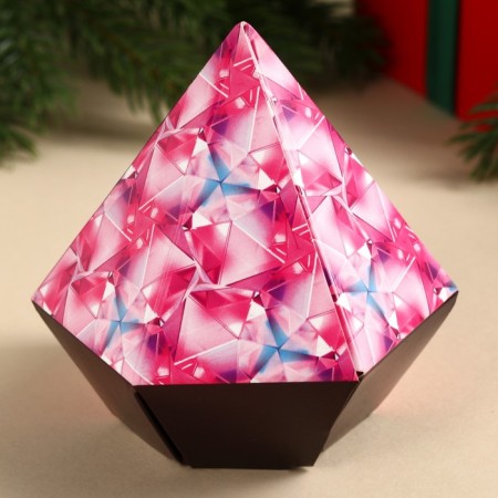 Sweets "for you on the New Year" in a box of diamond with a prediction, 150 g.-3
