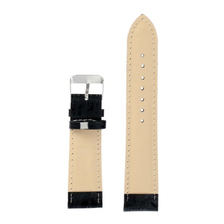 Solomon watch strap, 22 mm, eco-leather, L-20 cm, black,-2