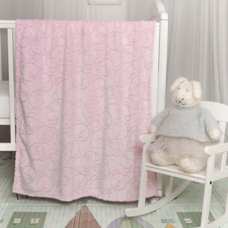 Blanket-worshiped, size 100 × 140 cm, target print, pink-2