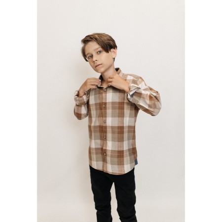 Surchashka upper for ISee boys, height 134-140 cm, brown color-3