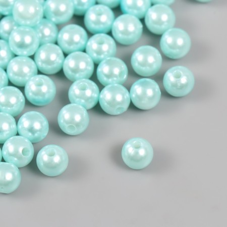 Set of beads "pearls" d 8 mm, 250 gr, blue-1
