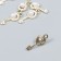Decor for creativity metal, rhinestones "Key with pearls" gold 0.9x2.2 cm