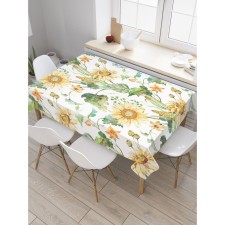 The tablecloth “corn and sunflowers”, rectangular, Saten, size 120x145 cm