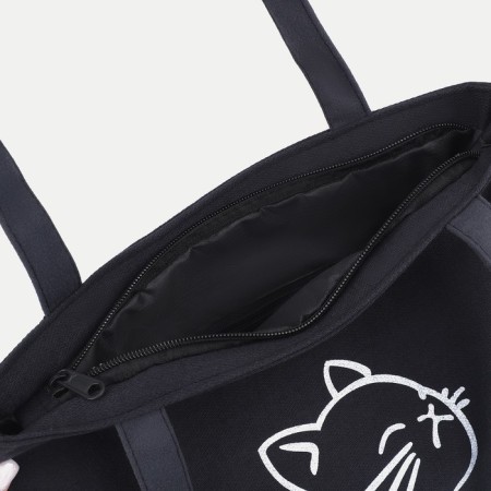 Luggage bag with a lining, black color-2