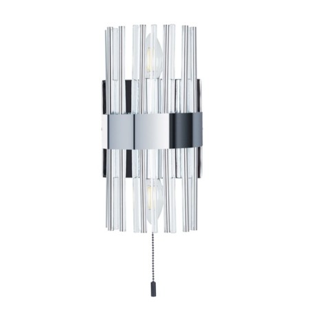 Wall lamp Arte Lamp Montreal A1034AP-2CC, E14, 2x60 W, 15x12x30 cm, chrome, transparent