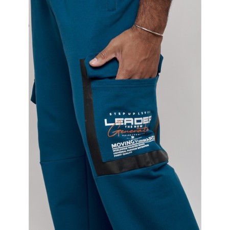 Sports male trousers, size 56, blue color-12