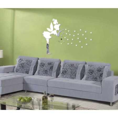 Interior stickers "Flea", mirror, decor on the wall, panel 32 x 15 cm-3